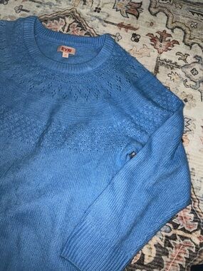 EVRI woman’s Blue Knit Crewneck Sweater